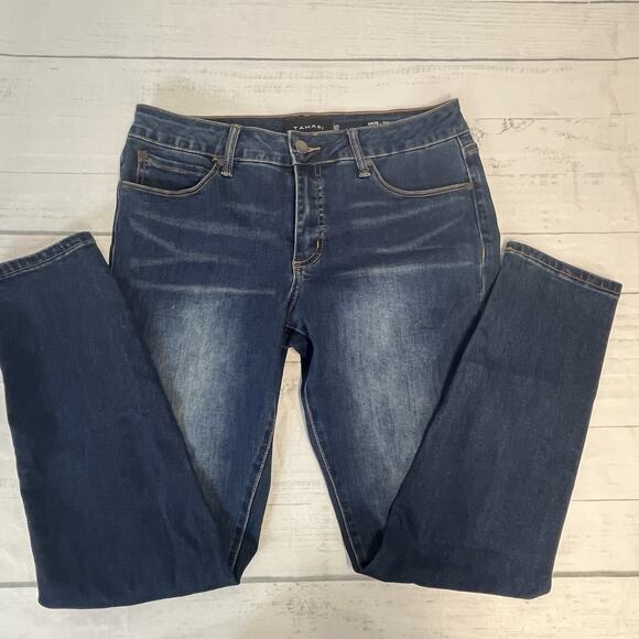 Tahari Jeans size 8/29 Chloe Fit Solution Skinny Stretch Blue Denim Pants Womens - Picture 5 of 7